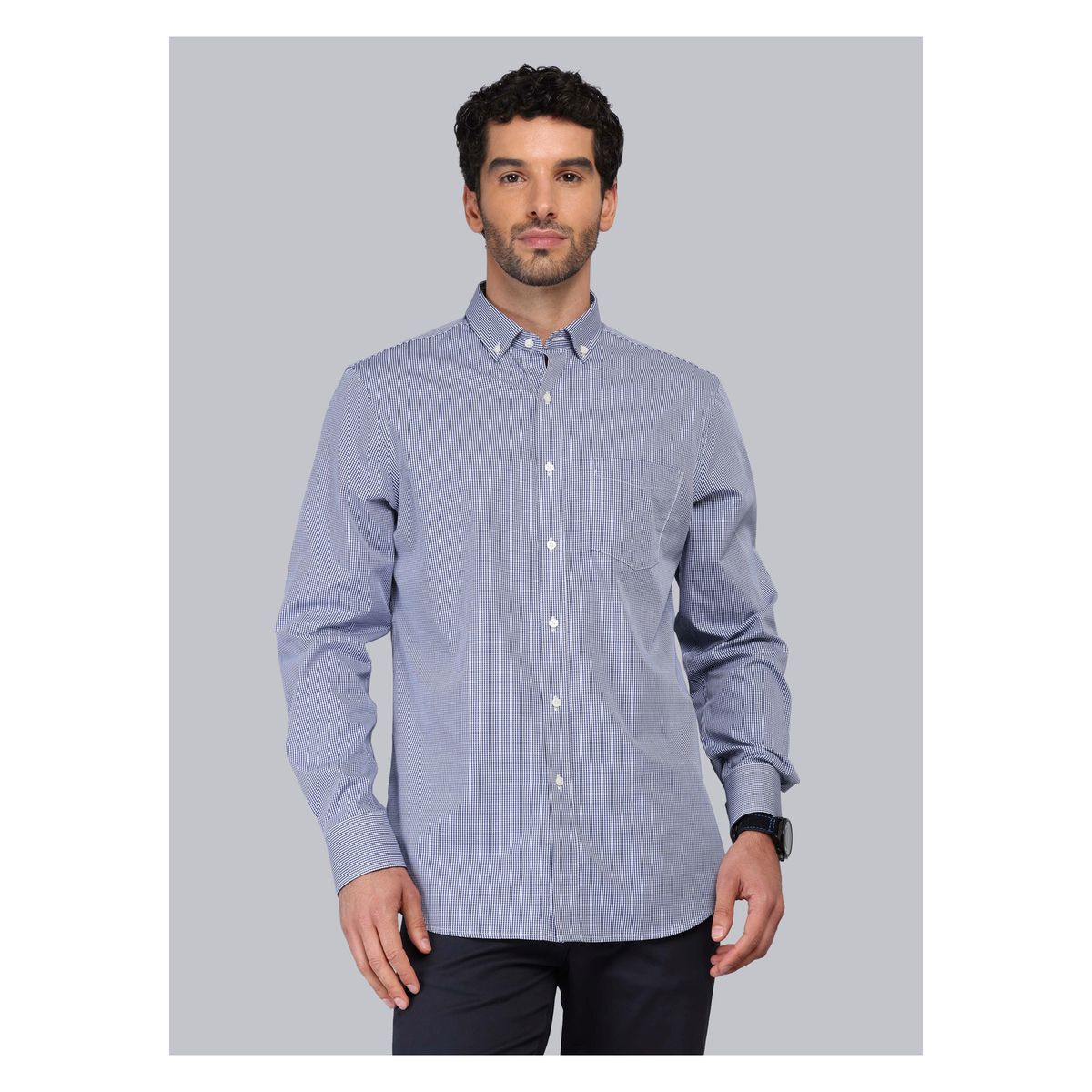PIERO BUTTI - Camisa Cuadros Tailored Fit Azul Marino Piero Butti PIERO BUTTI