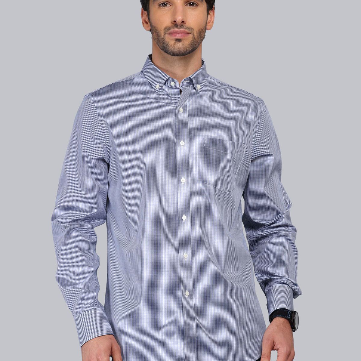 PIERO BUTTI - Camisa Cuadros Tailored Fit Azul Marino Piero Butti PIERO BUTTI