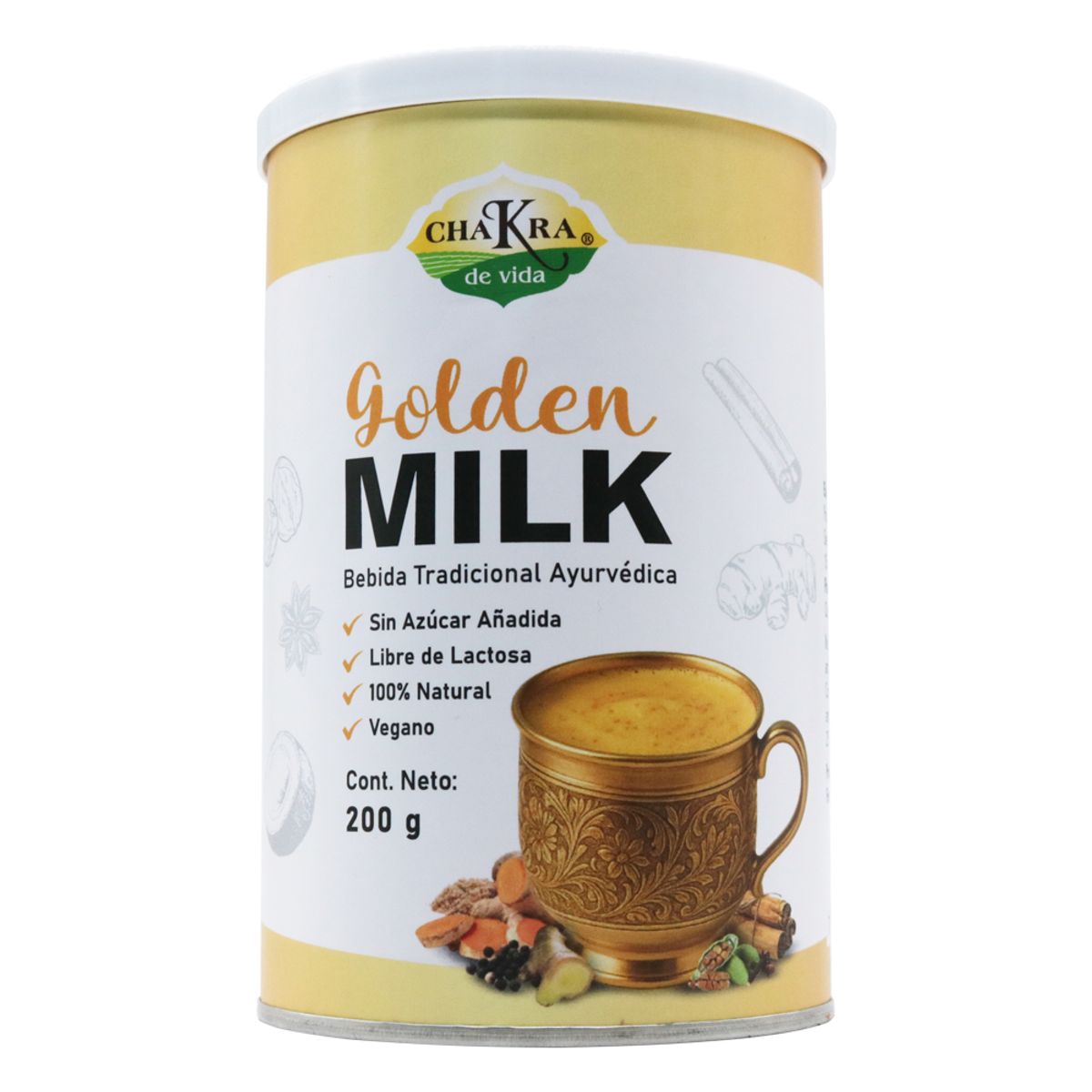 GENERICO - Golden Milk Ayurvedic En Polvo 200G Frasco, Cdv
