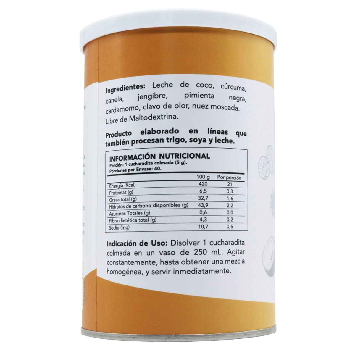 GENERICO - Golden Milk Ayurvedic En Polvo 200G Frasco, Cdv