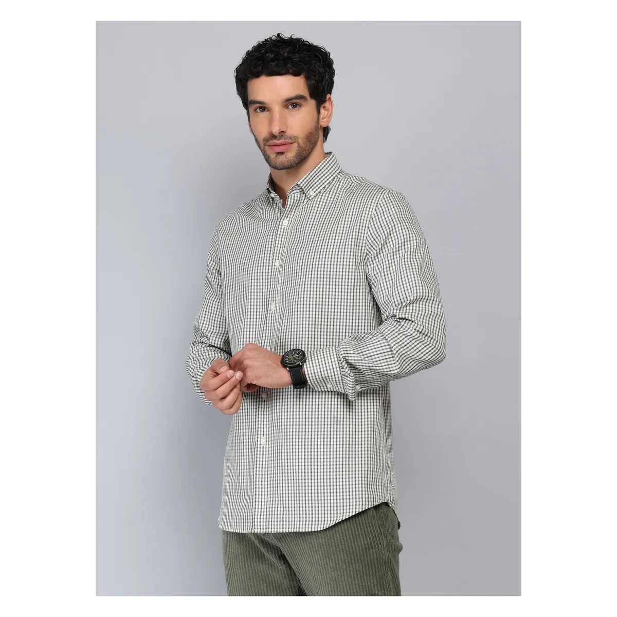 PIERO BUTTI - Camisa Cuadros Tailored Fit Oliva Piero Butti PIERO BUTTI
