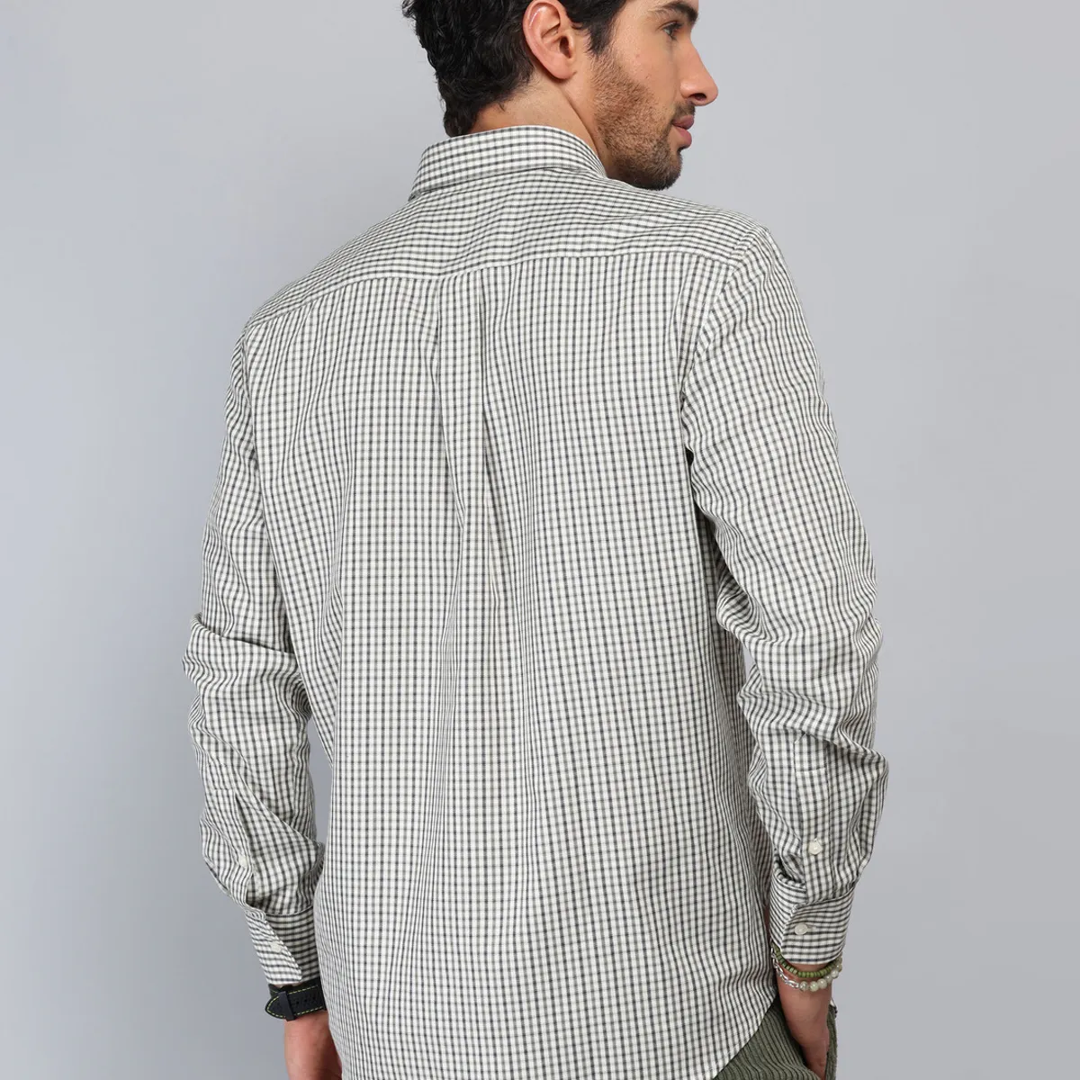 PIERO BUTTI - Camisa Cuadros Tailored Fit Oliva Piero Butti PIERO BUTTI