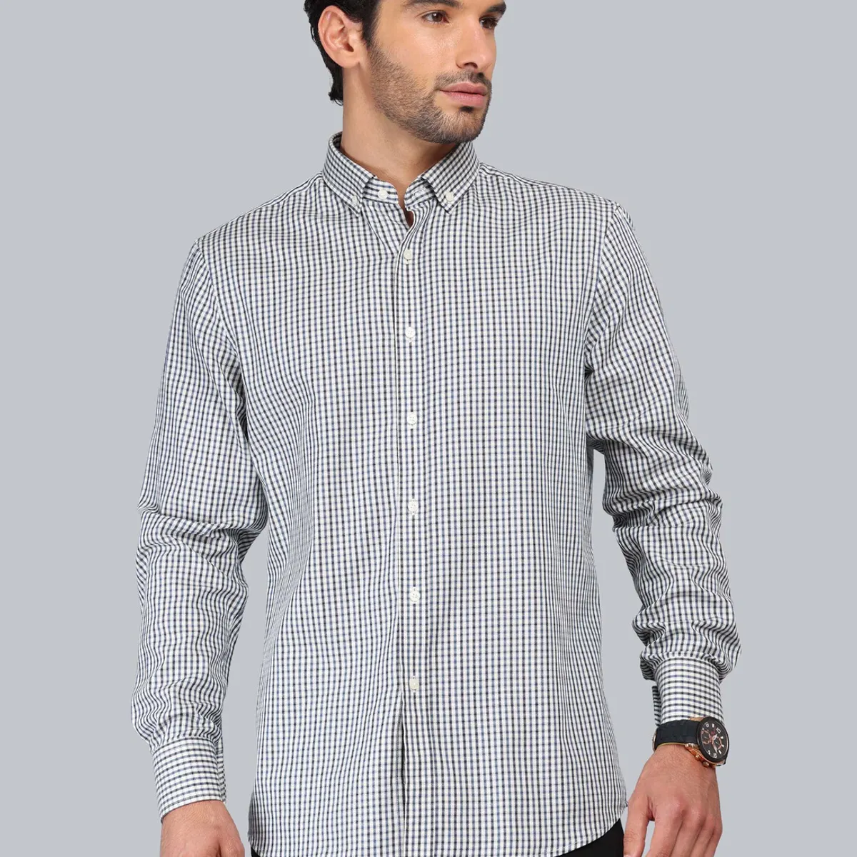 PIERO BUTTI - Camisa Cuadros Tailored Fit Azul Marino Piero Butti PIERO BUTTI