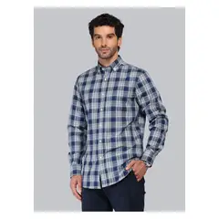 PIERO BUTTI - Camisa Cuadros Tailored Fit Azul