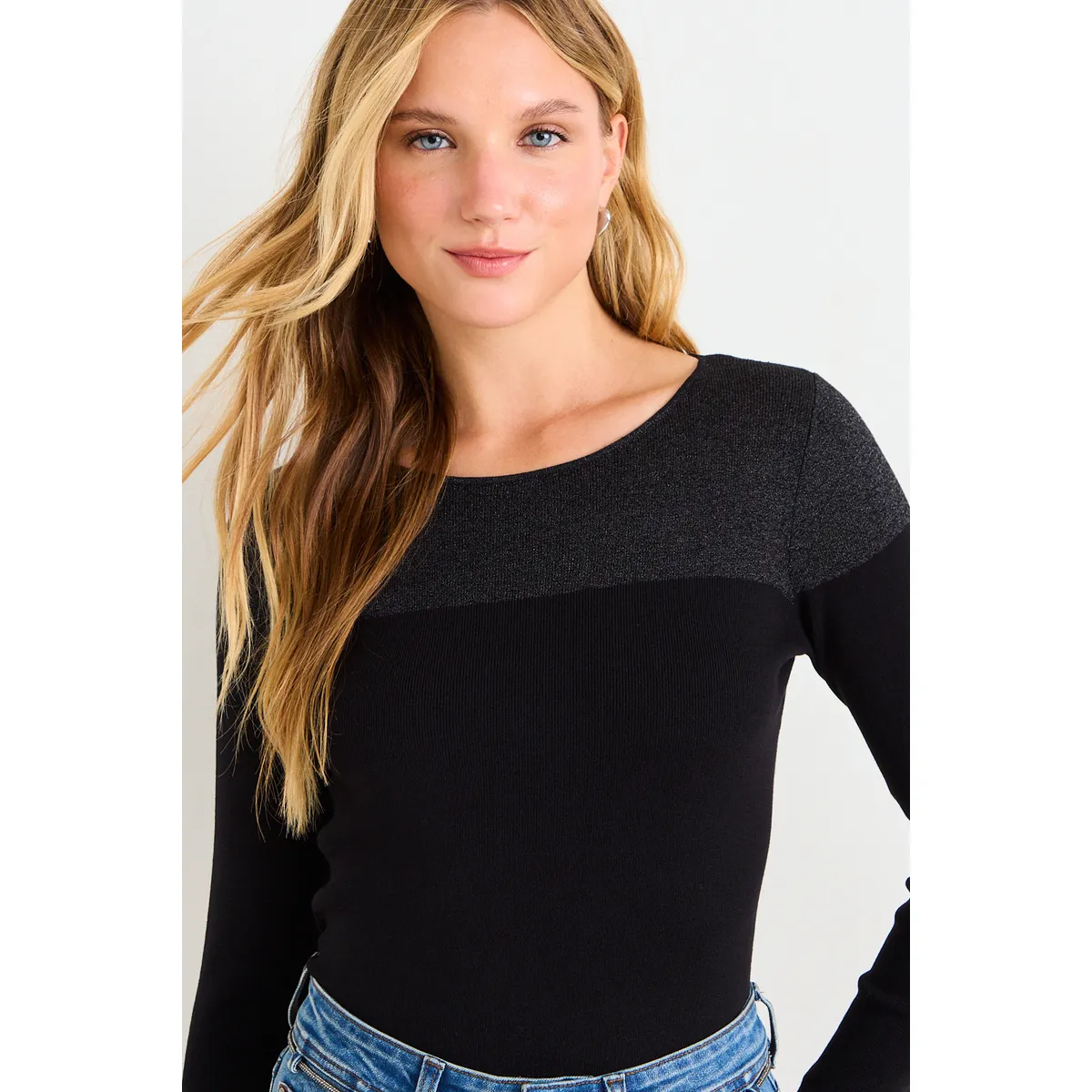ASH - Sweater Malla Mujer Negro Ash