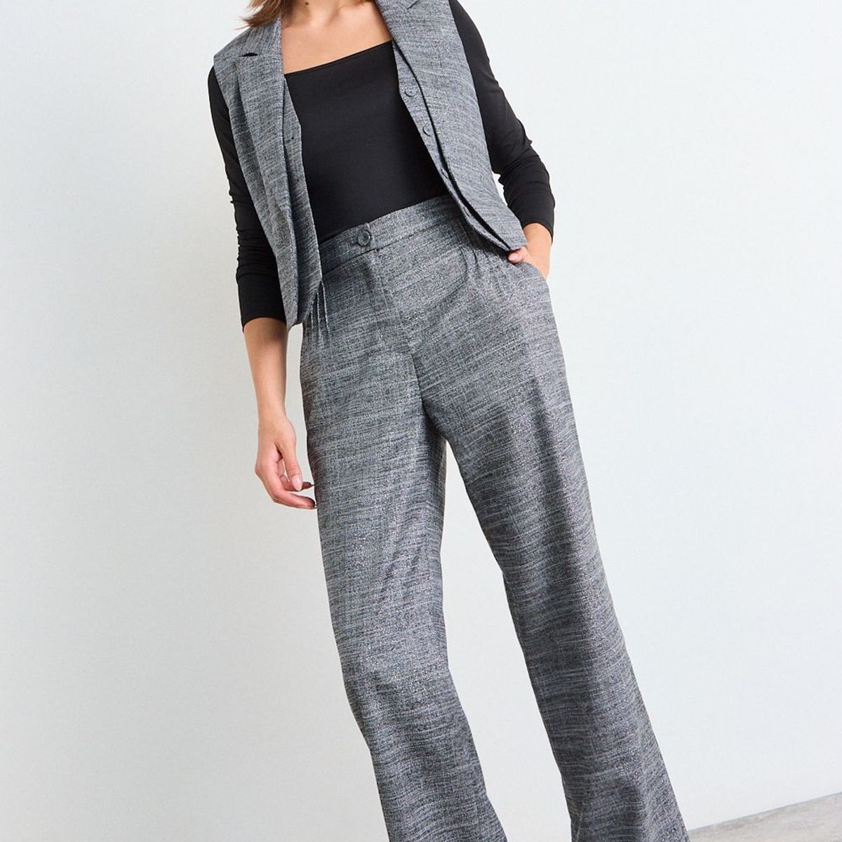 IO - Pantalon Fantasia Mujer Gris Io