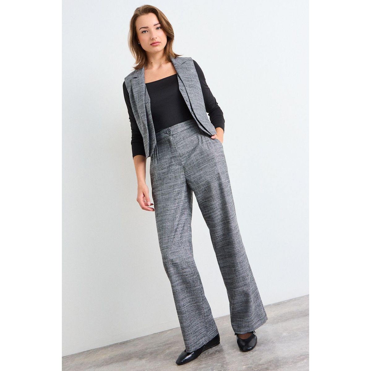 IO - Pantalon Fantasia Mujer Gris Io