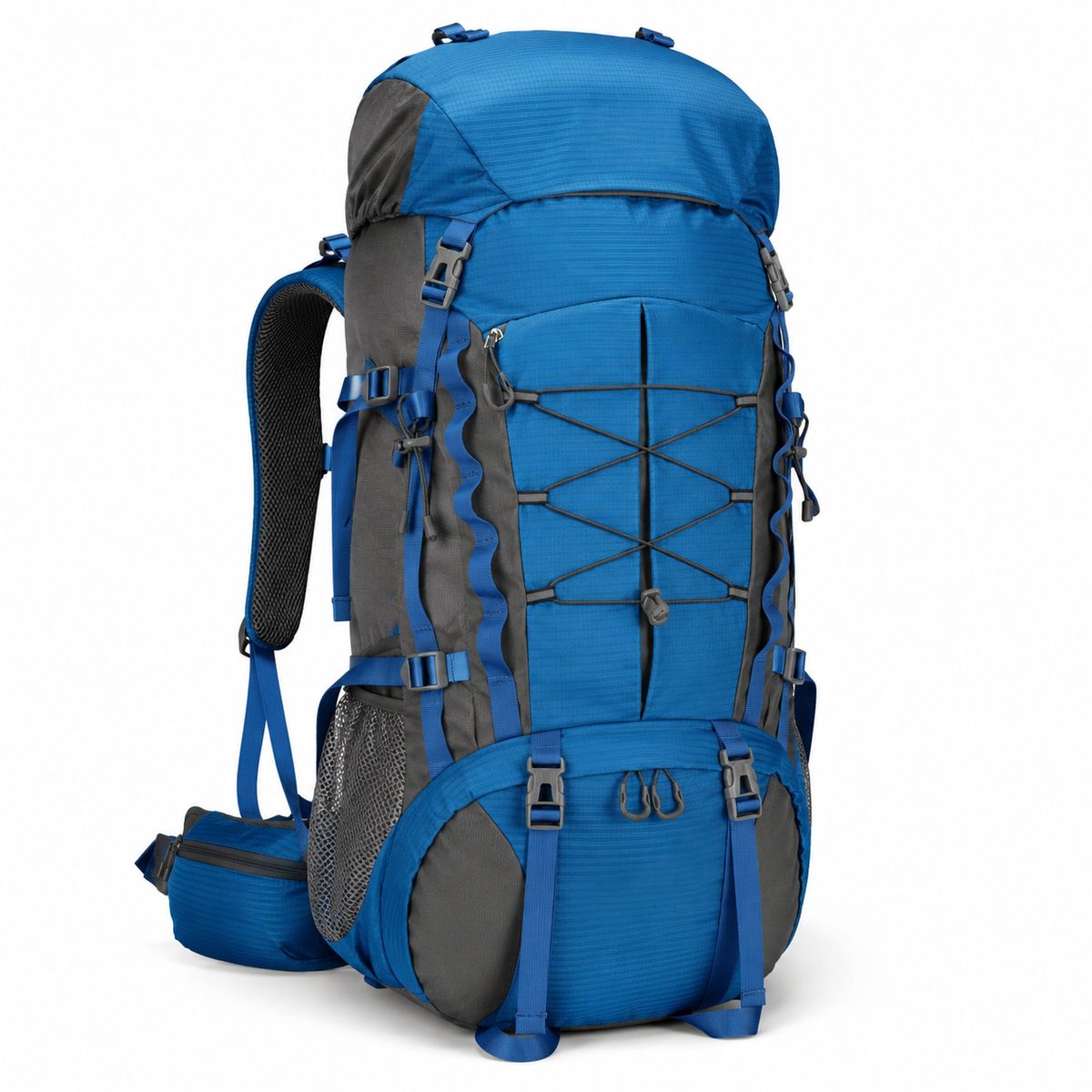 GENERICO - Mochila Trekking Tecnica 60L Ajuste Torso Regulable Impermeable