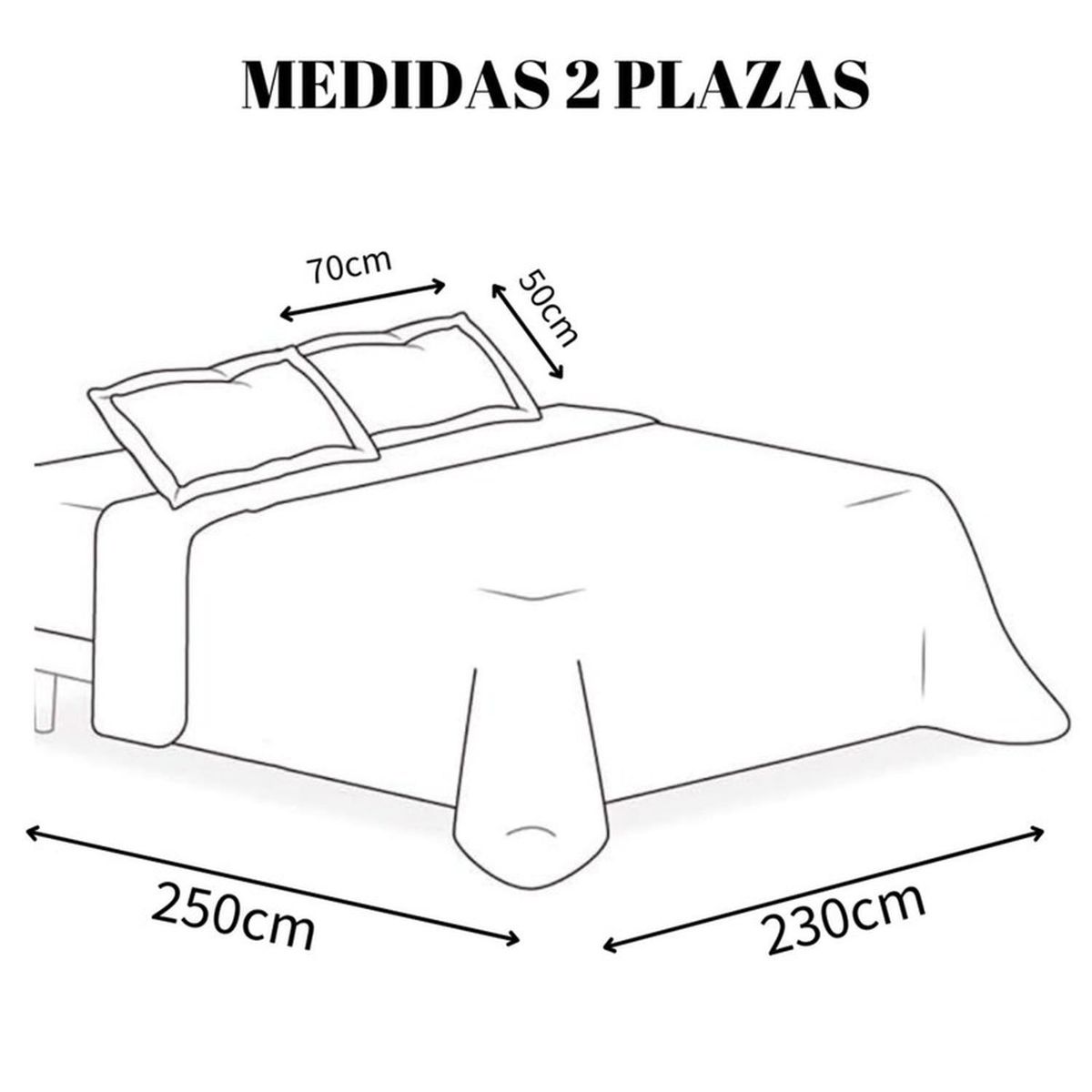 GENERICO - Quilt De Verano 2 Plazas En Algodón Con Pompones+ 2 Fundas - Blanco - 2 Plazas
