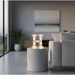 GENERICO - Letra H Luminosa Con Luces Led Decorativa 22cm