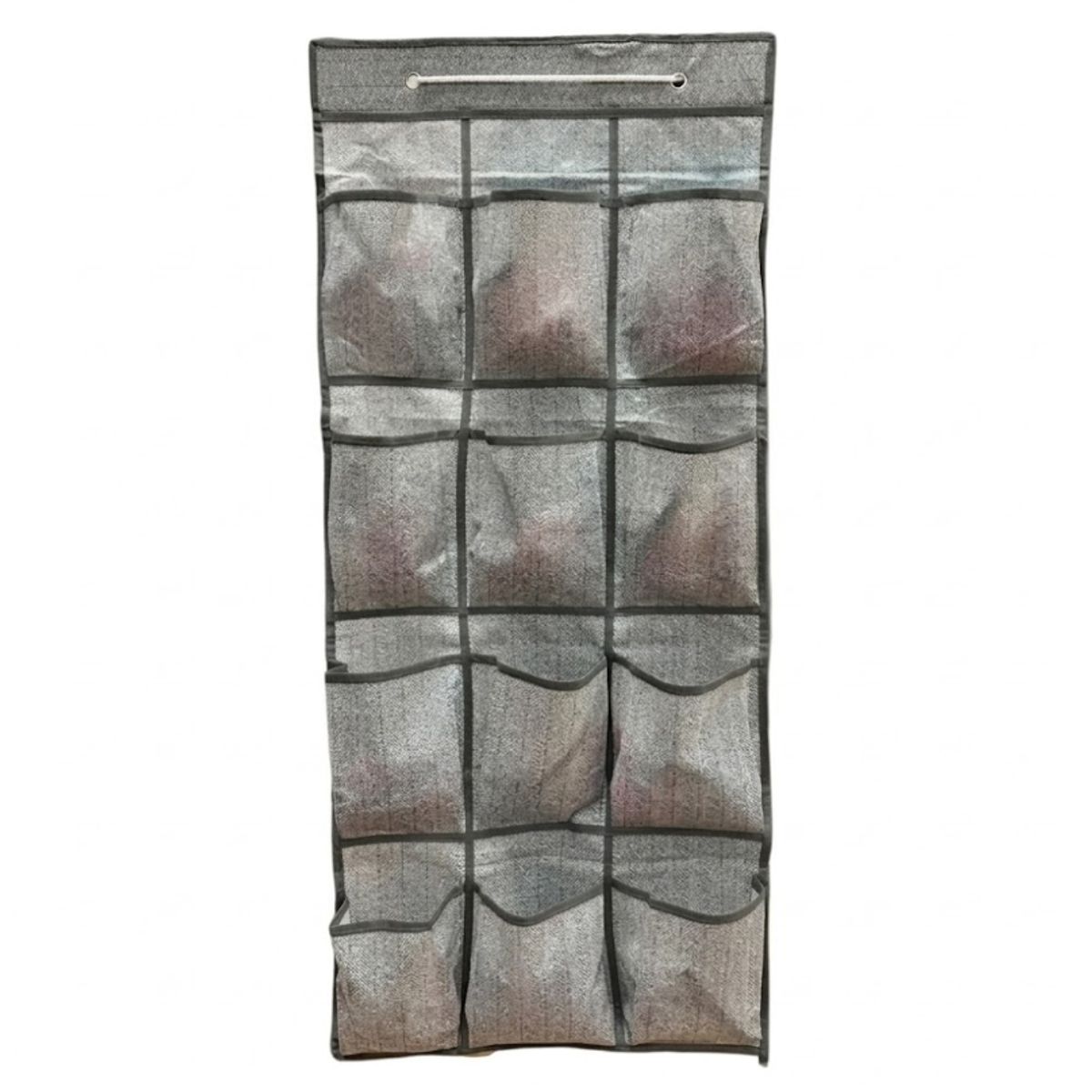 GENERICO - Organizador Colgante Puerta 12 Bolsillos Multiuso 46x84cm Gris