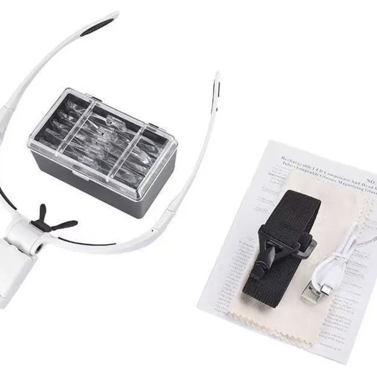 GENERICO - Lentes Lupa Luz Led,pestañas,microblading,dental, Depilación