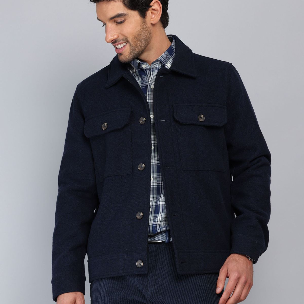 PIERO BUTTI - Chaqueta Abotonada Regular Fit Azul Marino Piero Butti PIERO BUTTI