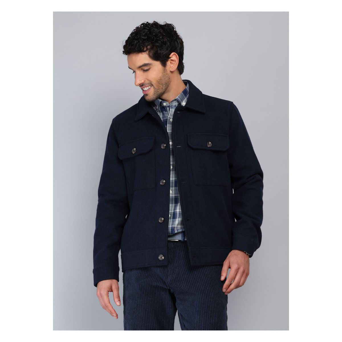 PIERO BUTTI - Chaqueta Abotonada Regular Fit Azul Marino Piero Butti PIERO BUTTI