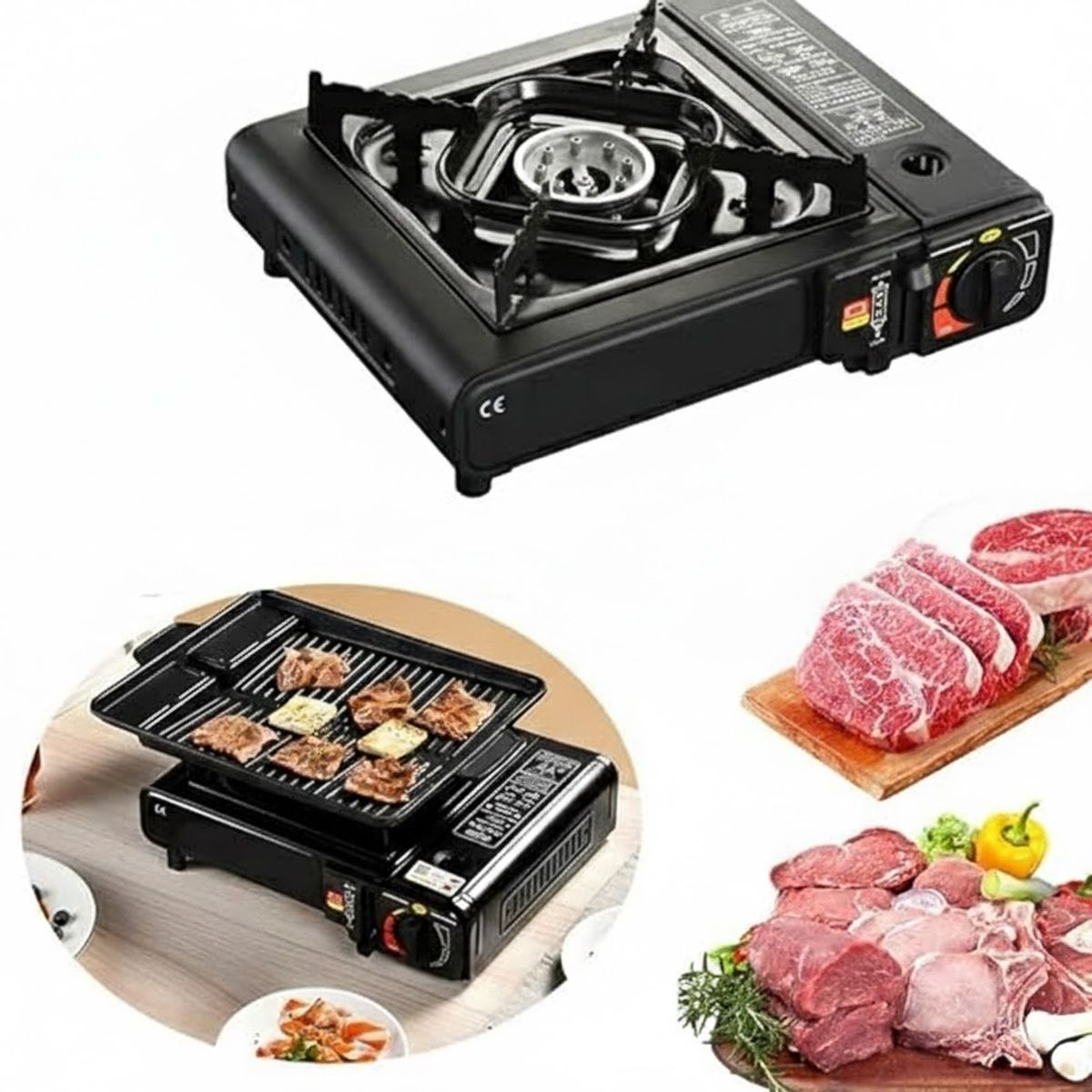 GENERICO - Cocina portátil de cassette Mini Camping exterior Horno de cocina a gas