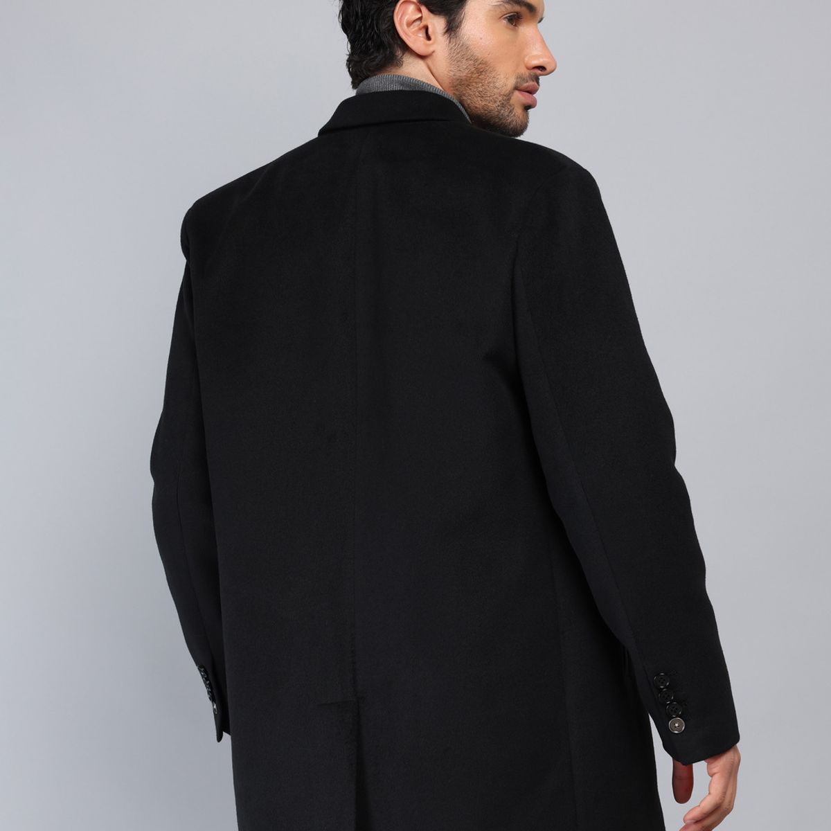 PIERO BUTTI - Abrigo Cruzado Regular Fit Negro Piero Butti PIERO BUTTI