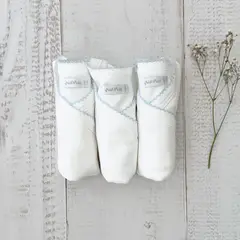 WAWA BABY DESIGN - Pack 3 Bodys Básico Picot Celeste