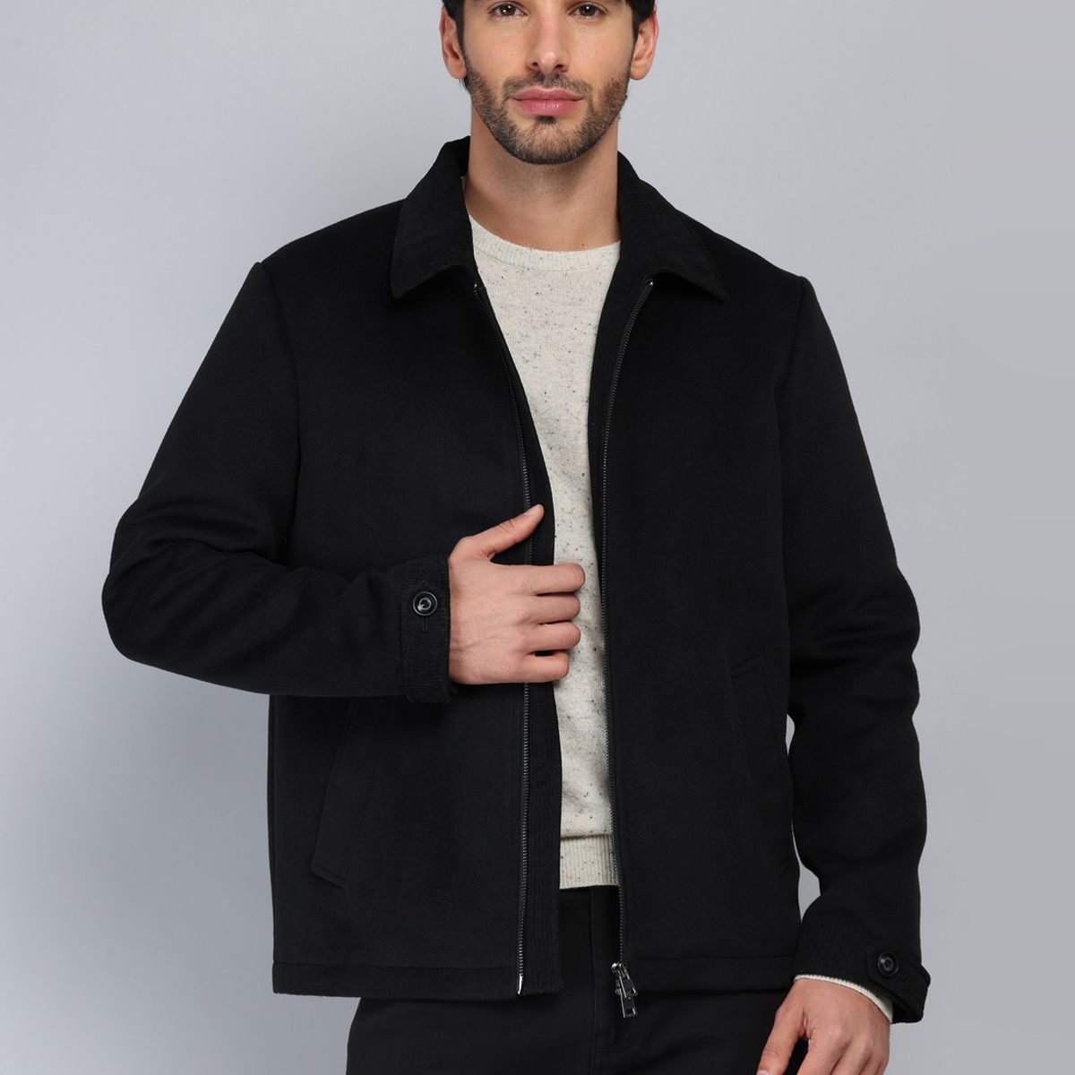 PIERO BUTTI - Chaqueta Recta Regular Fit Negro Piero Butti PIERO BUTTI