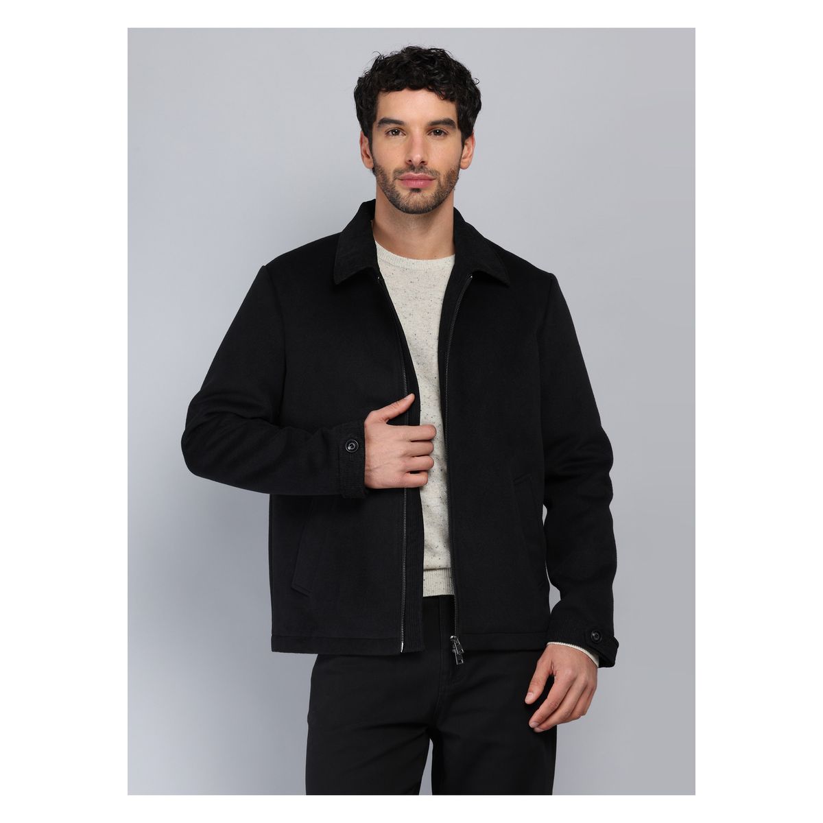 PIERO BUTTI - Chaqueta Recta Regular Fit Negro Piero Butti PIERO BUTTI