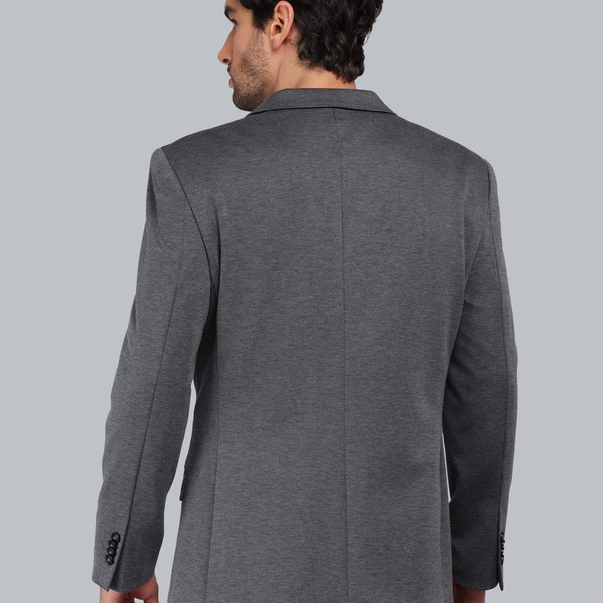 PIERO BUTTI - Blazer Texturado Spandex Tailored Fit Gris Piero Butti PIERO BUTTI
