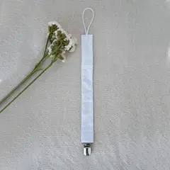 WAWA BABY DESIGN - Porta Chupete Blanco Broderi