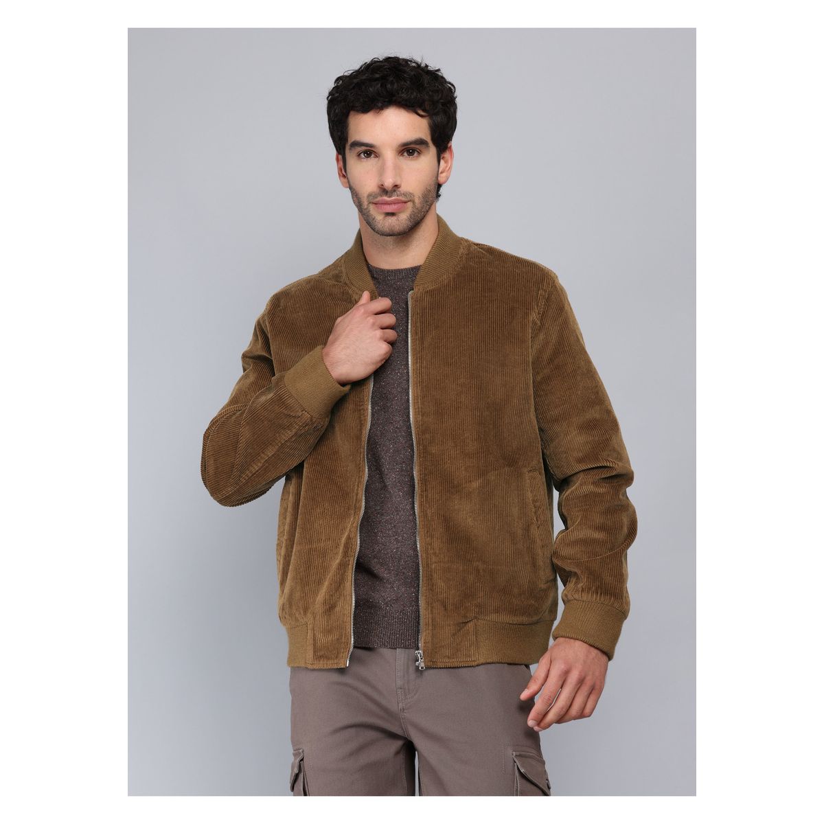 PIERO BUTTI - Chaqueta Bomber Cotelé Regular Fit Café Piero Butti PIERO BUTTI