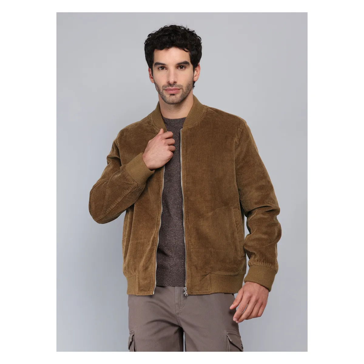 PIERO BUTTI - Chaqueta Bomber Cotelé Regular Fit Café Piero Butti PIERO BUTTI