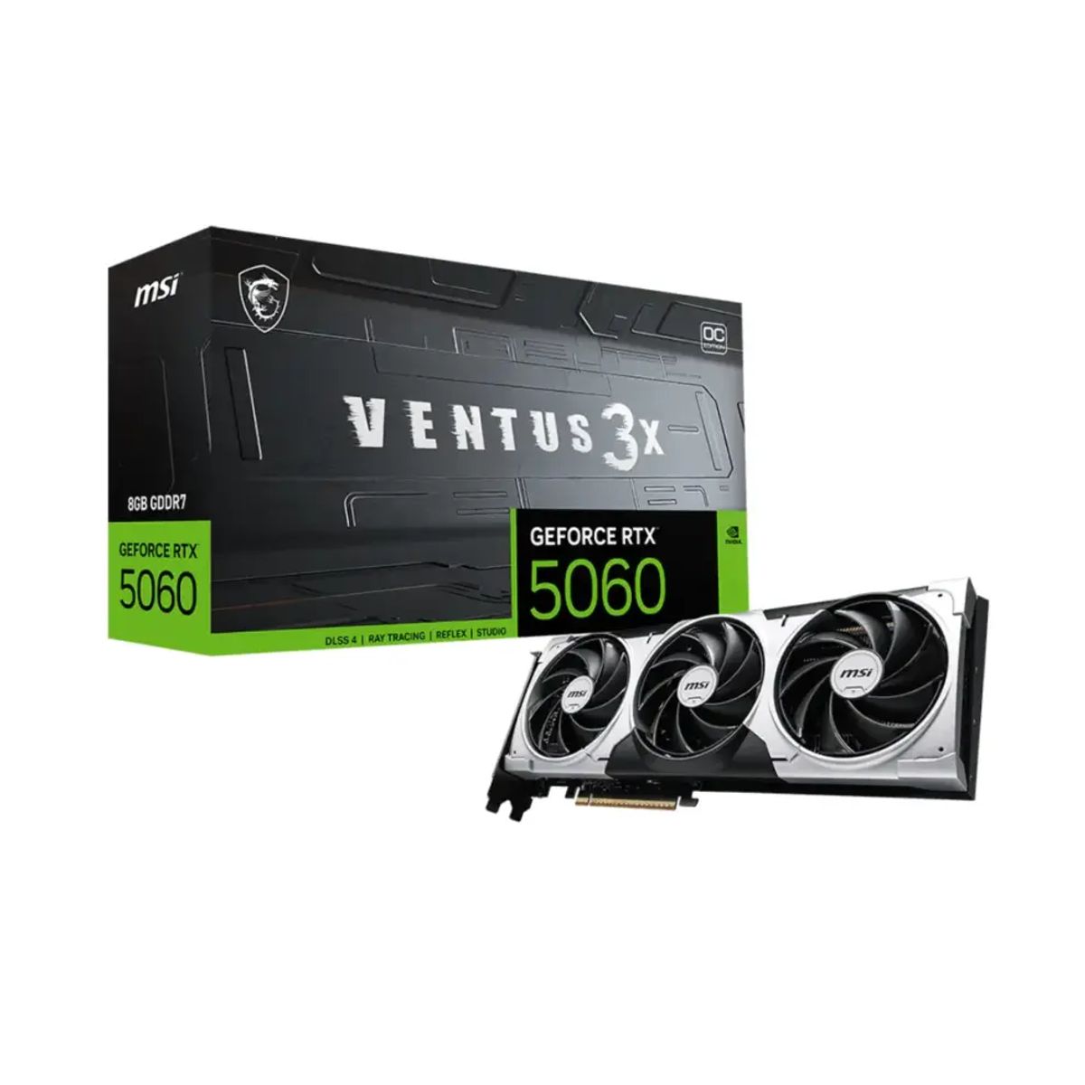 MSI - Tarjeta de Video MSI RTX 5060 8G VENTUS 3X OC GDDR7 PciE-5