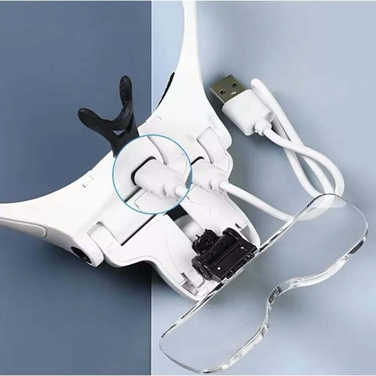 GENERICO - Lentes Con Zoom Lupa Luz Led Profesional Ajustable 5 Montura