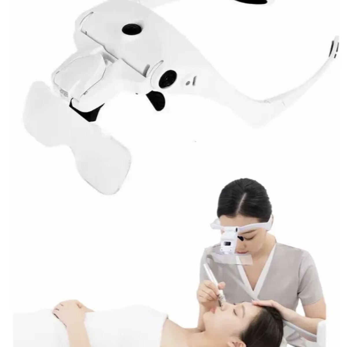 GENERICO - Lentes Con Zoom Lupa Luz Led Profesional Ajustable 5 Montura
