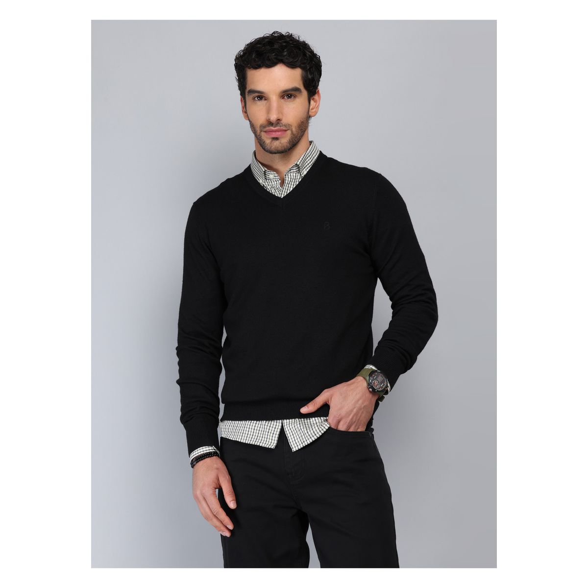 PIERO BUTTI - Sweater Liso Cuello V Piero Butti PIERO BUTTI