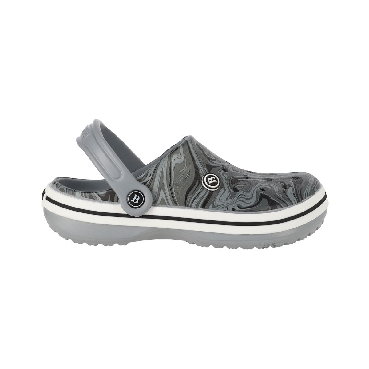 BAMERS - Zuecos Niños Airline Gris Print Bamers