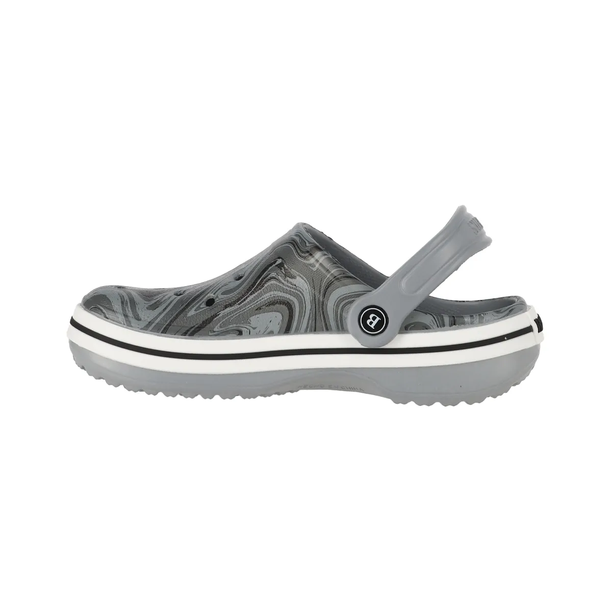 BAMERS - Zuecos Niños Airline Gris Print Bamers