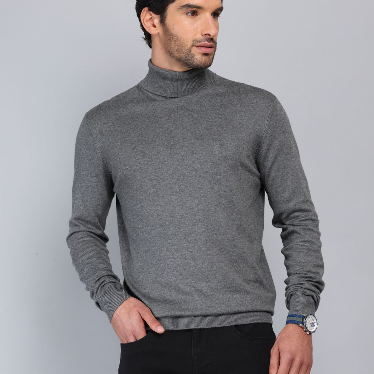 PIERO BUTTI - Sweater Liso Cuello Alto Piero Butti PIERO BUTTI