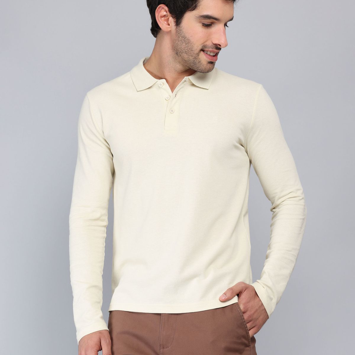 PIERO BUTTI - Polera Piqué Regular Fit Beige Piero Butti PIERO BUTTI