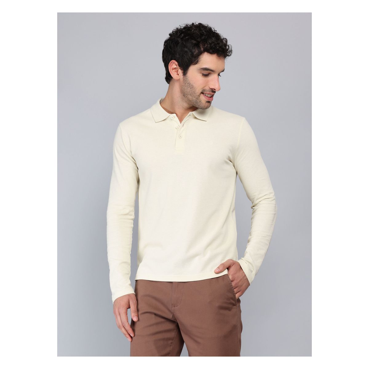 PIERO BUTTI - Polera Piqué Regular Fit Beige Piero Butti PIERO BUTTI