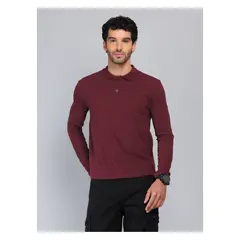 PIERO BUTTI - Polera Piqué Regular Fit Burdeo