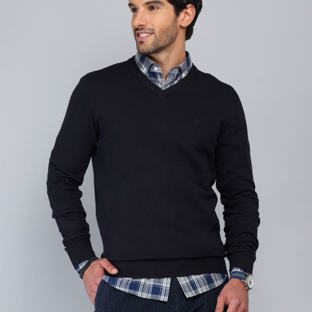 PIERO BUTTI - Sweater Liso Cuello V Piero Butti PIERO BUTTI