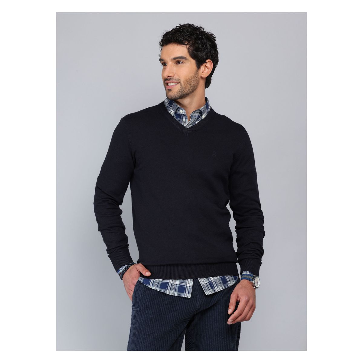 PIERO BUTTI - Sweater Liso Cuello V Piero Butti PIERO BUTTI