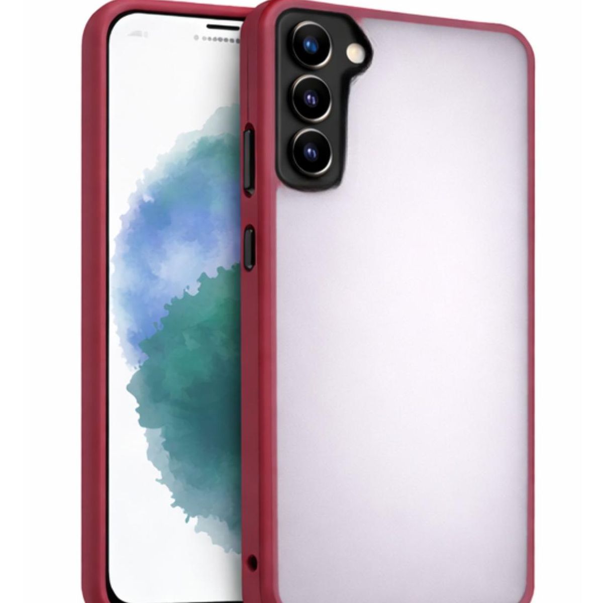GENERICO - Carcasa para Samsung S21 FE Rígida Cofolk - Rojo