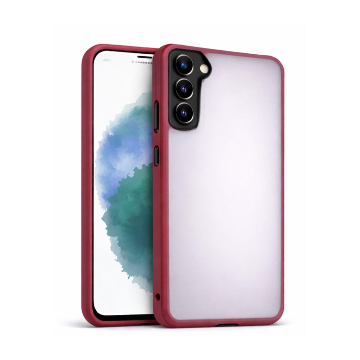 GENERICO - Carcasa para Samsung S21 FE Rígida Cofolk - Rojo