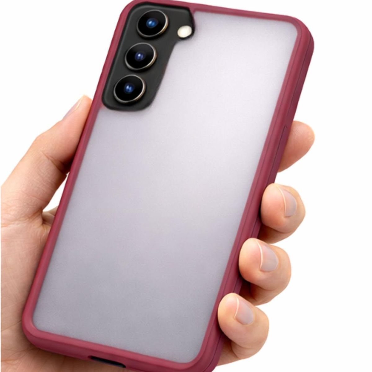 GENERICO - Carcasa para Samsung S21 FE Rígida Cofolk - Rojo