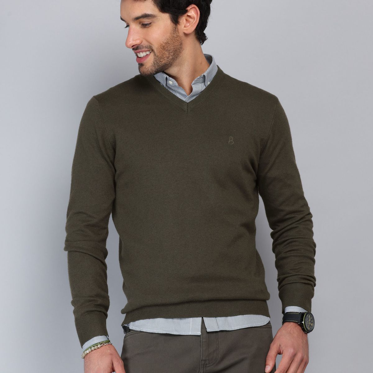 PIERO BUTTI - Sweater Liso Cuello V Piero Butti PIERO BUTTI