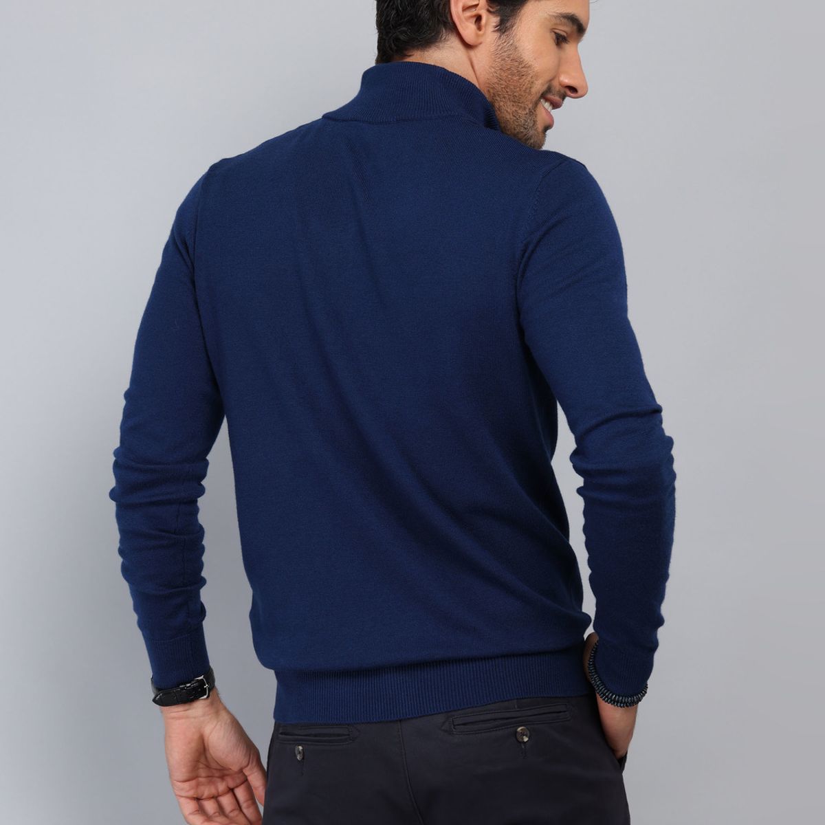 PIERO BUTTI - Sweater Cuello Alto Regular Fit Azul Piero Butti PIERO BUTTI