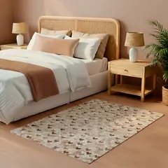 DIB - Alfombra Leather Patch Design 060X120 2334 Beige