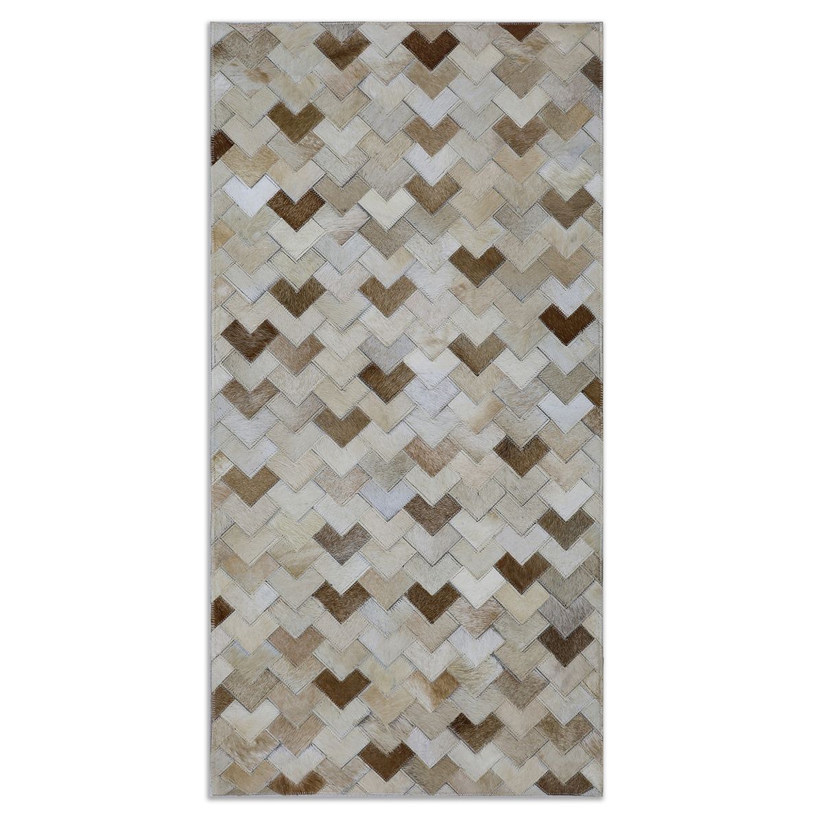DIB - Alfombra Leather Patch Design  060X120 2334 Beige