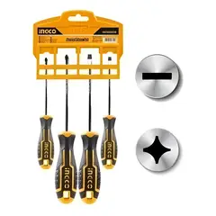 INGCO - Juego Destornilladores 4pcs Paleta Y Cruz