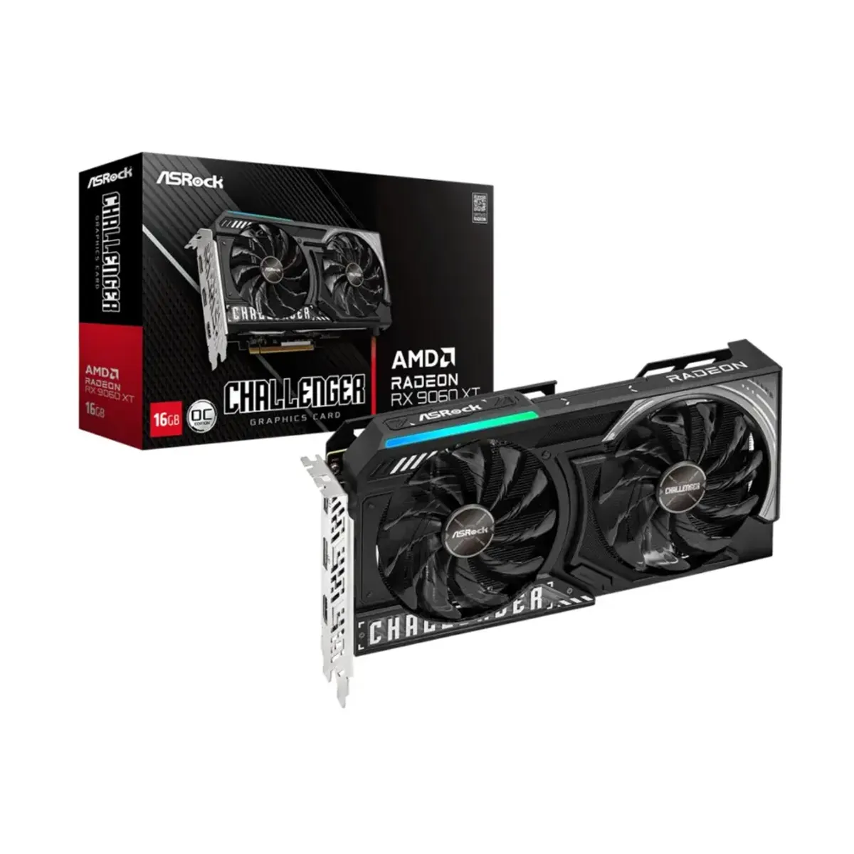 ASROCK - Tarjeta de Video ASRock RX 9060 XT Challenger 16GB OC GDDR6 PciE-5