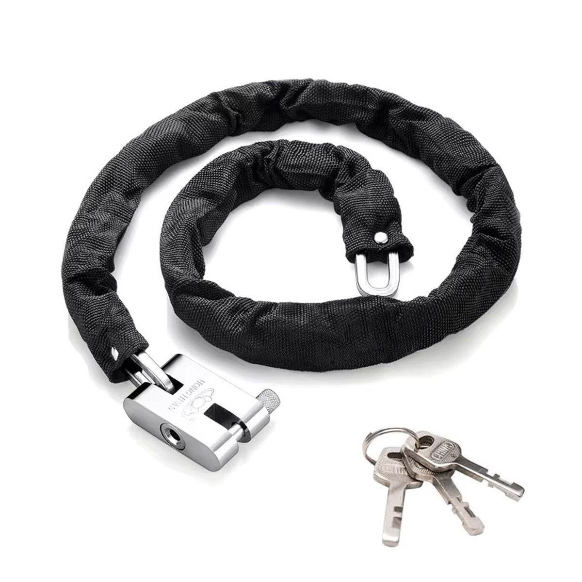 OEM - Candado con Cadena de Seguridad 120 cm para Moto, Bicicleta y Más