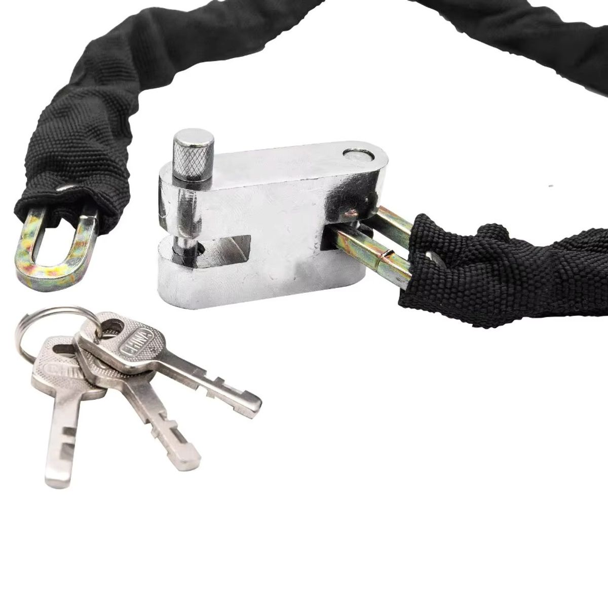 OEM - Candado con Cadena de Seguridad 120 cm para Moto, Bicicleta y Más